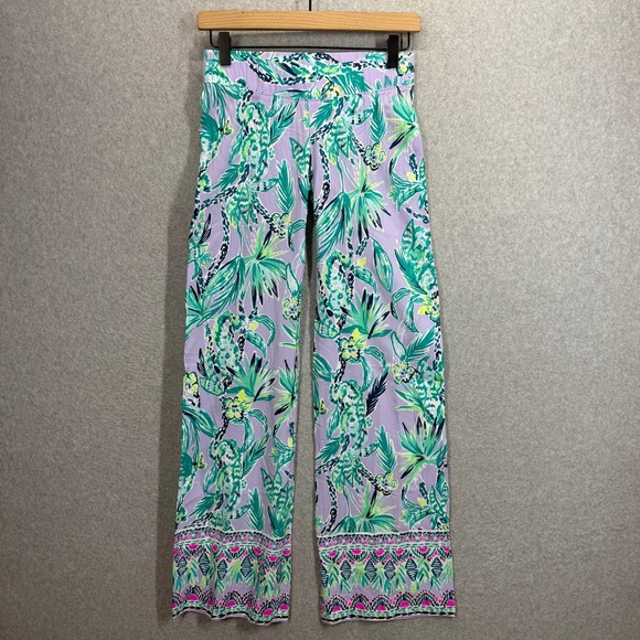 Lilly Pulitzer Pants - Lilly Pulitzer Bal Harbour Palazzo Pants Womens XXS Tropical Wide Leg Beach